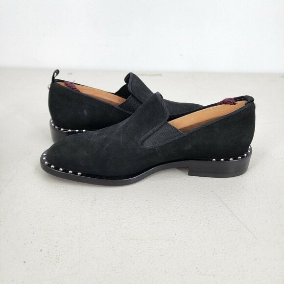 Design Lab Lord & Taylor Roslyn Studded Loafers Nubuck Leather Black Size 6 NWOB - Picture 5 of 11